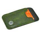 Slim - mini wallet of tire tube and eco leather - green