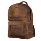 Texas - 15.6 inch laptop backpack of vintage vegetable tanned leather