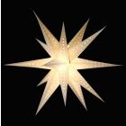 Moravian multipoint paper X-mas star - white - incl. lighting set