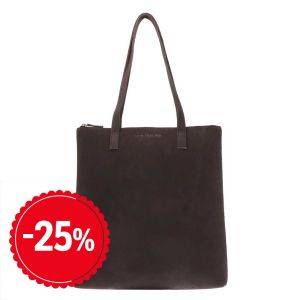 Ladies work bag with sleek design, made from vegetable tanned brown vintage leather