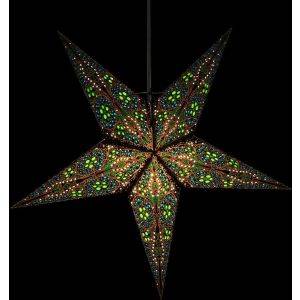 Paper star for X-mas Ø 60 cm Jaipur - incl. lighting set Jaipur- green