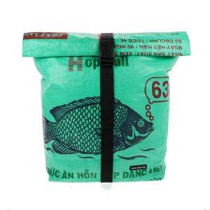 Rolltop laptop 15.6 inch rucksack from recycled fish food sacks - Chamoeun fish green 