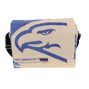 Lightweight messenger bag from recycled cement bags - Sabay - eagle