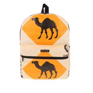 Lightweight A4-Size Backpack Made from Recycled Cambodian Cement Sack – CemLite Camel