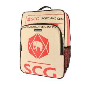 Laptop backpack 15.6 inch made of recycled cement sacks - Trong elephant