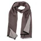 Super soft wide shawl or wrap made of bamboo WuWen - taupe/cream