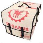 Double pannier made of recycled cement sacks - Mumba Pegasus