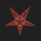 Paper star for X-mas Ø 60 cm Jaipur - incl. lighting set Jaipur- red