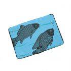 15.6 inch laptop sleeve from recycled cement bags - Manoa  fish blue
