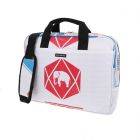15,6 inch laptop bag from recycled cement bags - Sanuk elephant red