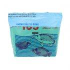 Zipped recycled fish food sacks shopper bag - Moni - Fish green/blue