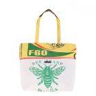 Zipped recycled suger sacks shopper bag - Moni - Bee