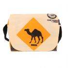 Lightweight messenger bag from recycled cement bags - Sabay- camel