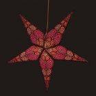 Paper Christmas star Ø60 cm Goa - incl. lighting set - brown/pink