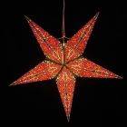 Paper star for X-mas Ø 60 cm Jaipur - incl. lighting set Jaipur- red