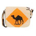 Handbag made of upcycled cement sacks - Qinisa camel