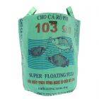 Laundry bag / storage basket made of recycled cement sacks - Kamali fish green