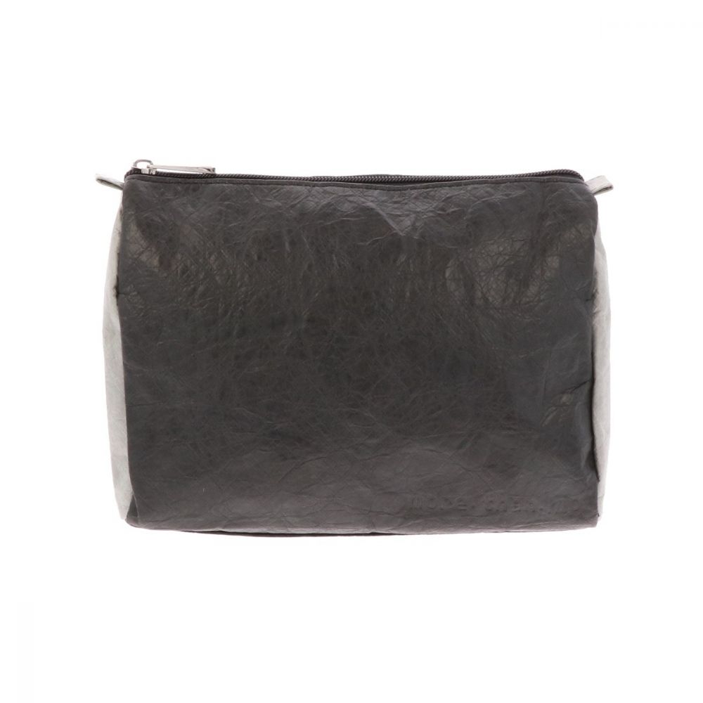 Lightweight vegan toiletry bag Kelly black grey